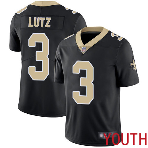 New Orleans Saints Limited Black Youth Wil Lutz Home Jersey NFL Football 3 Vapor Untouchable Jersey